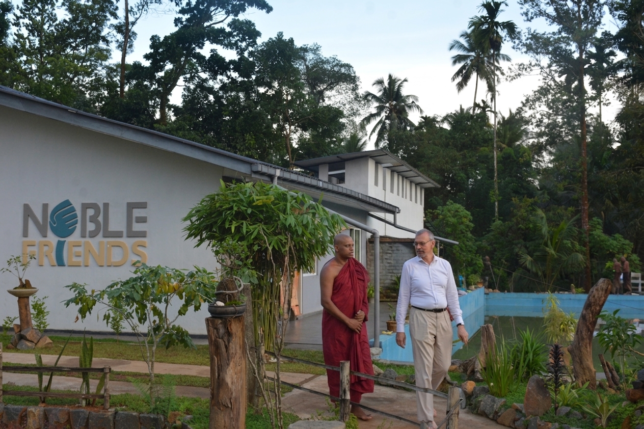 French Ambassador Rémi Lambert visits the rehabilitation center run by Vimukthi Foundation in Sri Lanka