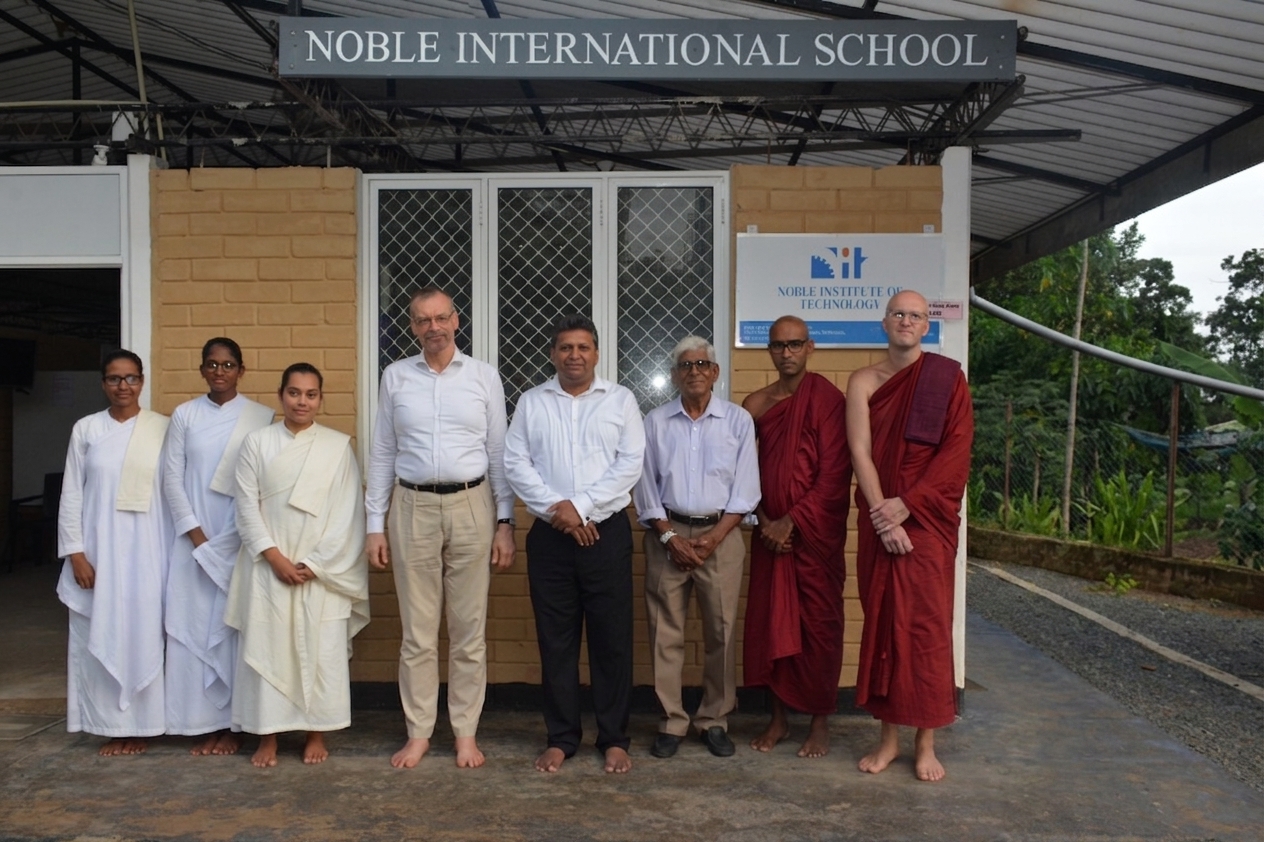 French Ambassador Rémi Lambert with Vimukthi Foundation staff at Noble International School
